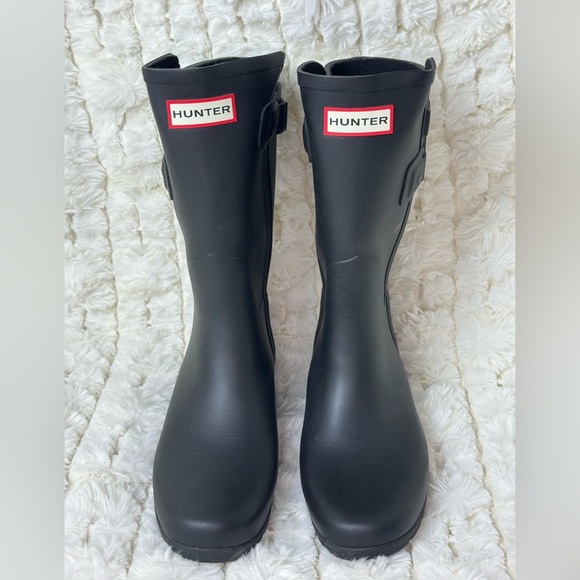 Hunter Wellington Backstrap Short Rain Boots Size 5 - Picture 1 of 11